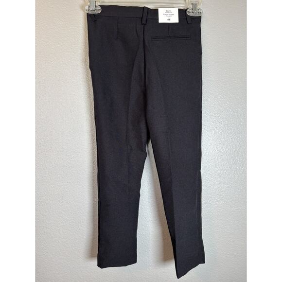 NWT H&M Dress Pants Slacks Black Boys 6 Adjustable Waist Slim Fit NEW - Picture 3 of 6